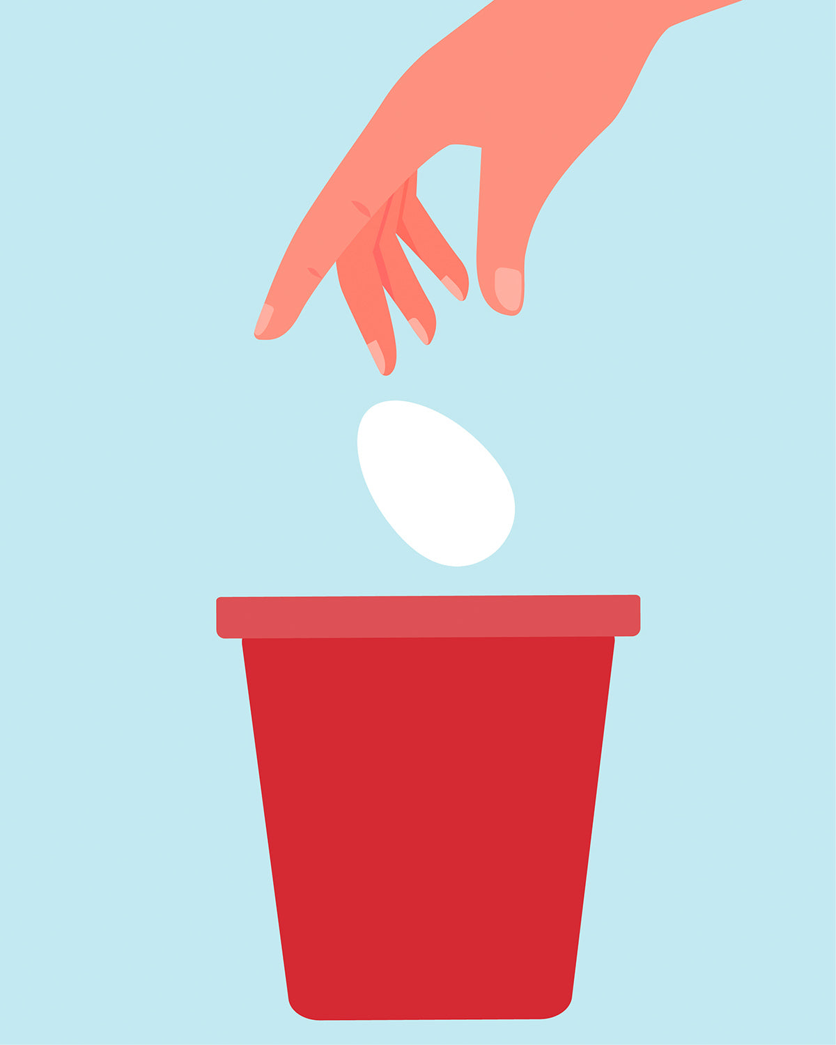 EGG being disposed of