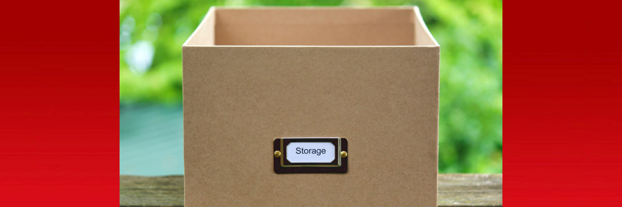 A file box that is labeled storage