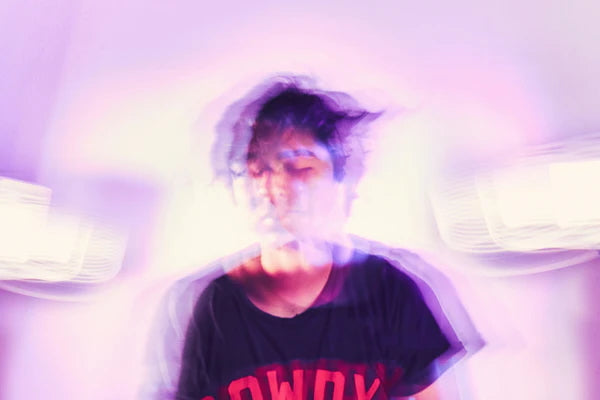 Man in a trance-like state due to all the gooning 