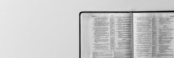 Banner image of open Bible