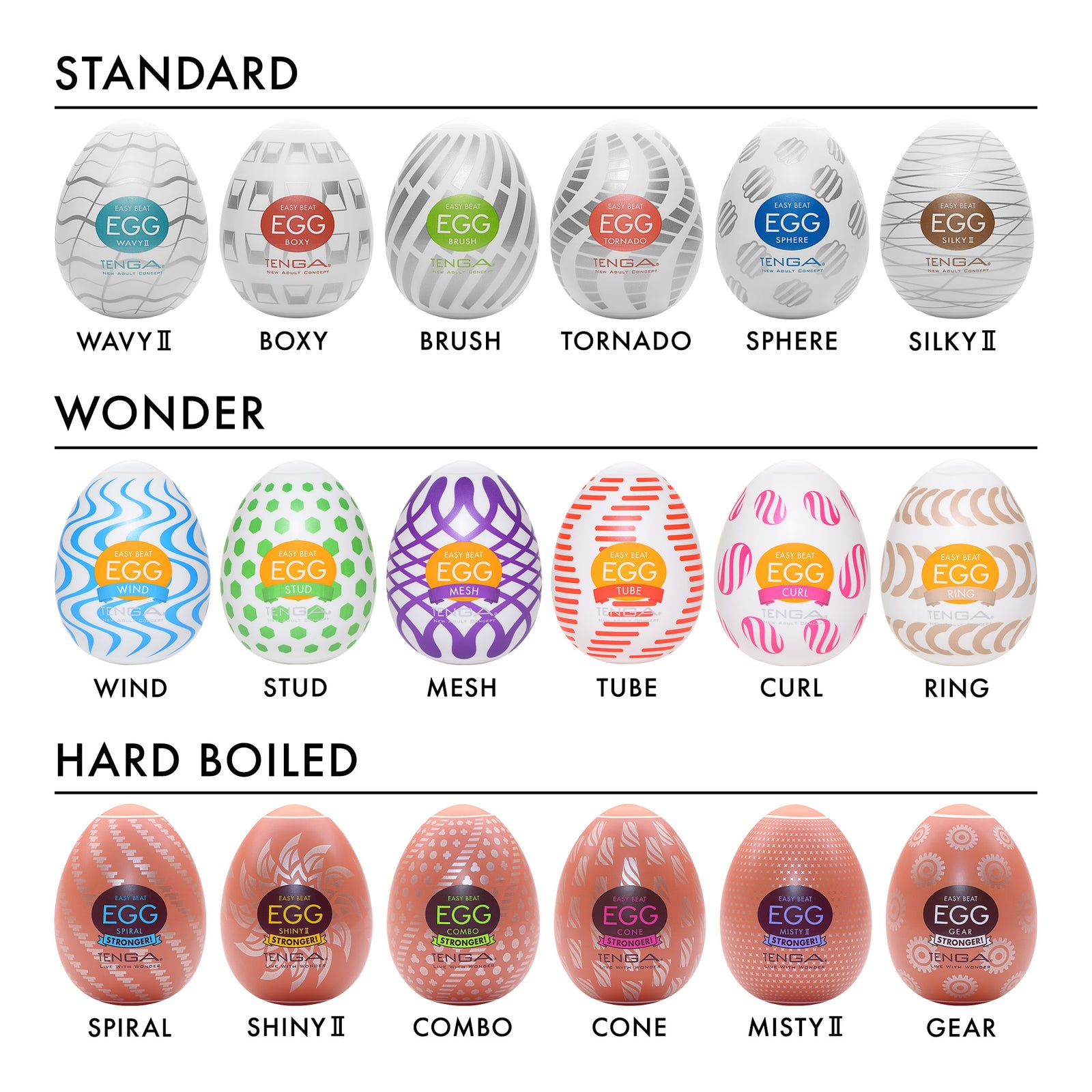 EGG Variety Pack - Hard Boiled II – TENGA STORE USA