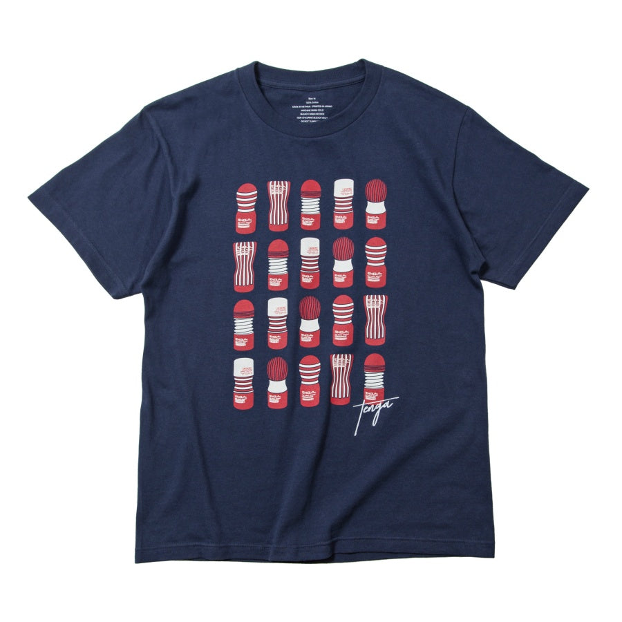 TENGA 20 CUPS T-Shirt [Navy Blue]