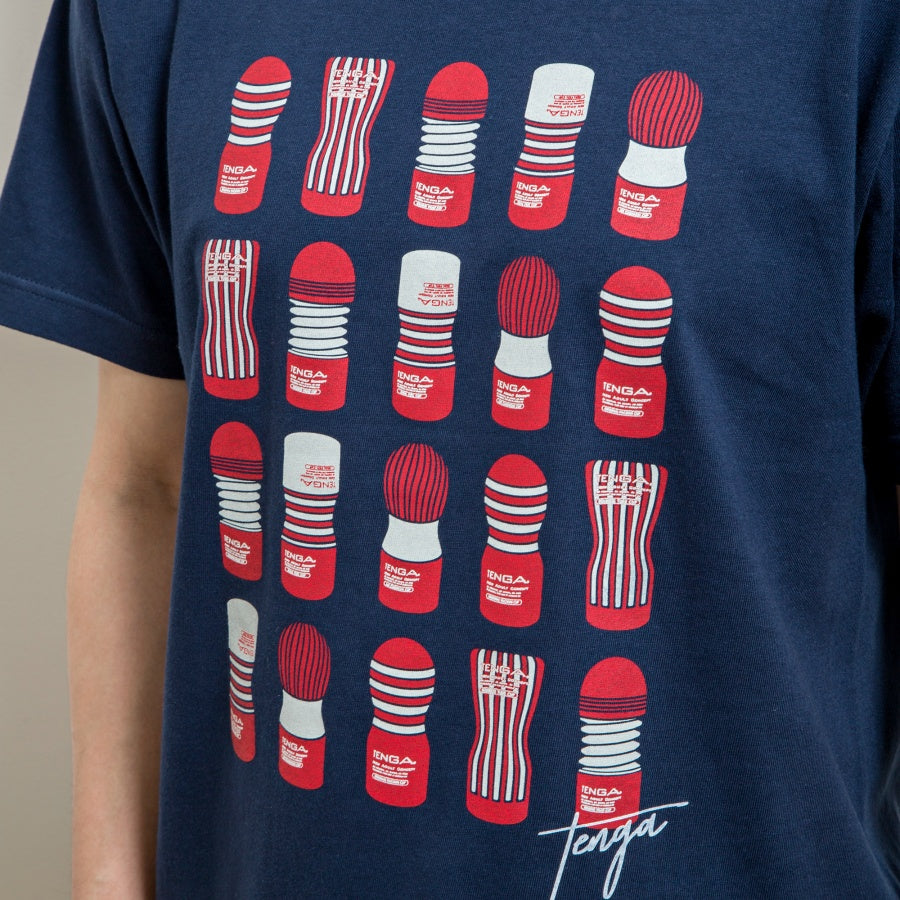TENGA 20 CUPS T-Shirt [Navy Blue]
